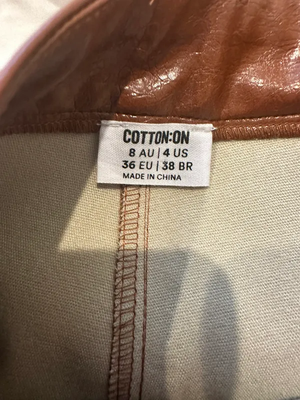 Cotton On Leather Pants - Image 2