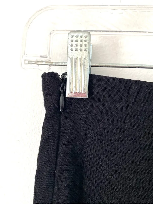 Hello Molly NWTs Black Linen Blend Maxi Skirt with White Trim size XS - Image 6