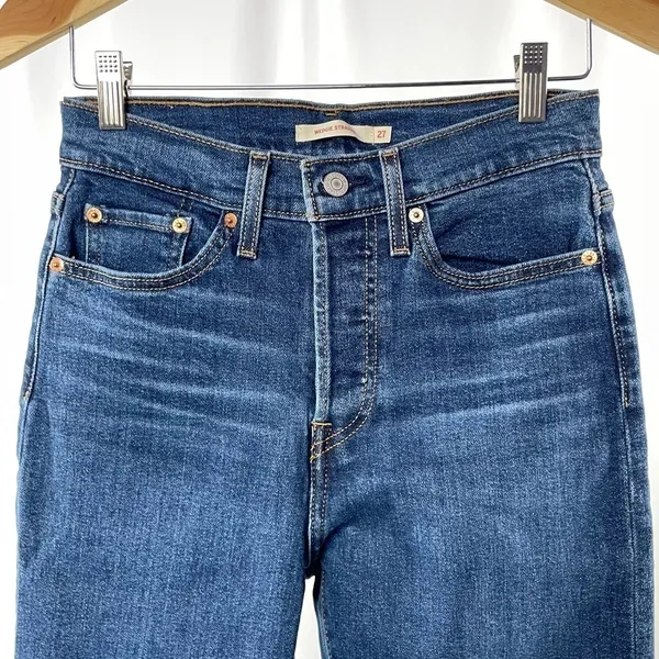 Levi’s Wedgie Straight Fit Jeans in Charleston Outlasted -‎ Dark Wash Size 27 - Image 6