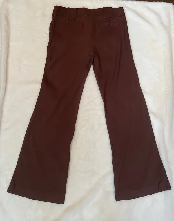 Bebe Brown Linen Pants size 8 - Image 4