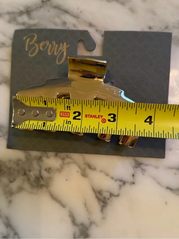 NWT Berry Gold Metallic Large Claw Hair Clip 4” Women’s Hair Accessory - Image 2