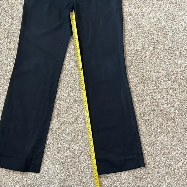 H&M Black Dress Pants Mid-Rise Straight Leg Linen Blend Size 8 - Image 10