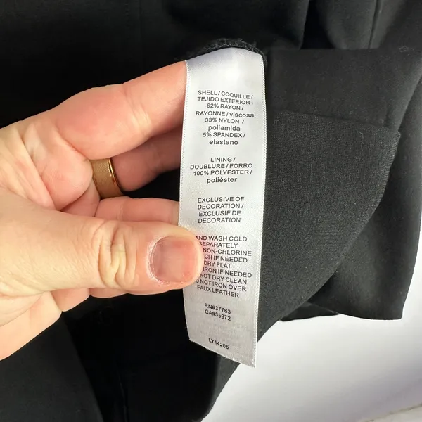 Laundry Shelli Segal Blazer Womens 4 Black‎ Tailored Quiet Luxury Office Chic - Image 6