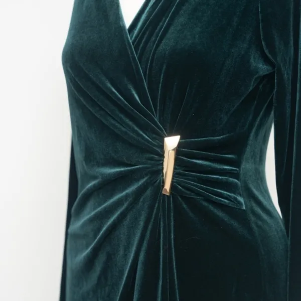 Calvin Klein. Lux Velvet Wrapped Dress‎ - Image 10