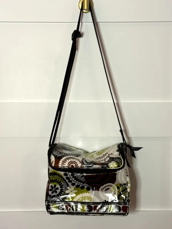 Vera Bradley Insulated Lunch Bag Cooler Tote Vintage Cocoa Moss Pattern - Image 2