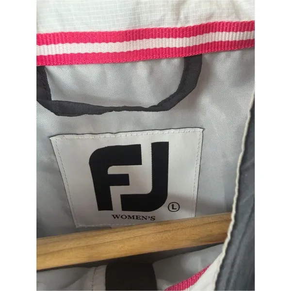 FootJoy black mid layer golf full zip nylon jacket women’s L performance - Image 2
