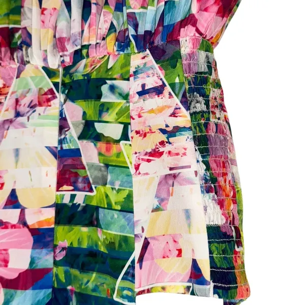 AMANDA UPRICHARD Geometric Floral Print Sleeveless A-Line Dress EUC‎ Size Small - Image 7