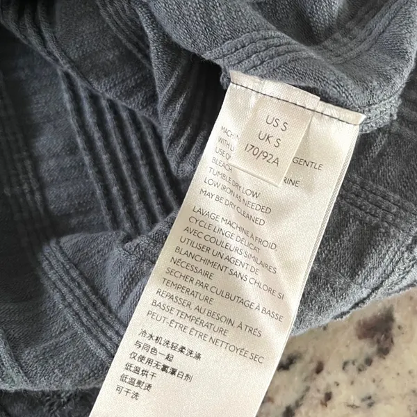 Free People We The Free Top Women S Grey Blue Boho Tie Dye Ribbed Scoop‎ Neck - Image 6