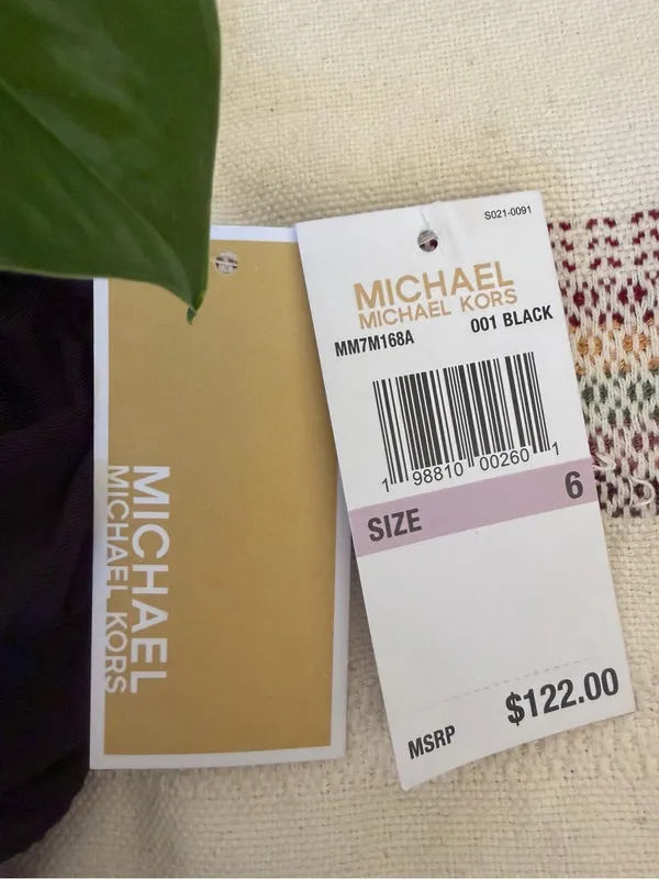 Michael Kors One Piece Plunge V-Neck Ruched Adjustable Side-Tie Swimsuit, Size 6 - Image 7