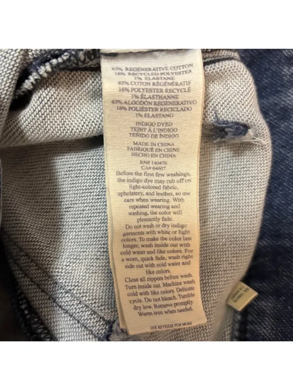 Faherty  Stretch Terry Patch PocketFlare Denim Jeans Size 25 Riventon - Image 11