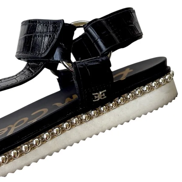 EUC Sam Edelman Leather Annalise Studded Sandals Black Size 6.5 - Image 4