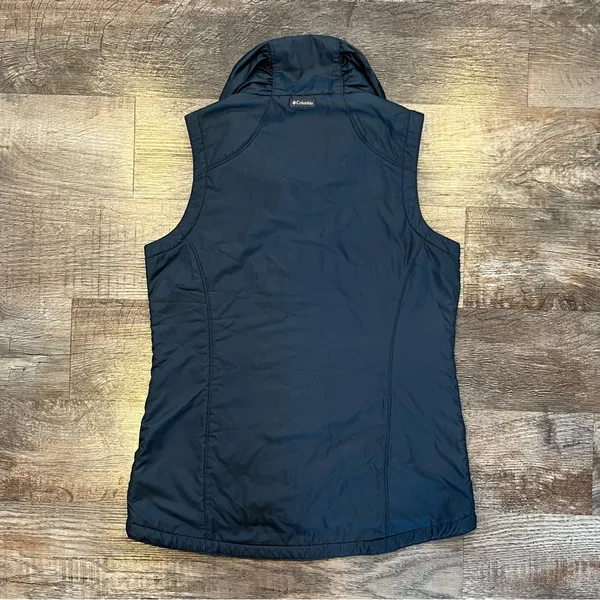 Columbia Navy Blue Fleece Lined Full Zip Up Vest Size Small - Image 5
