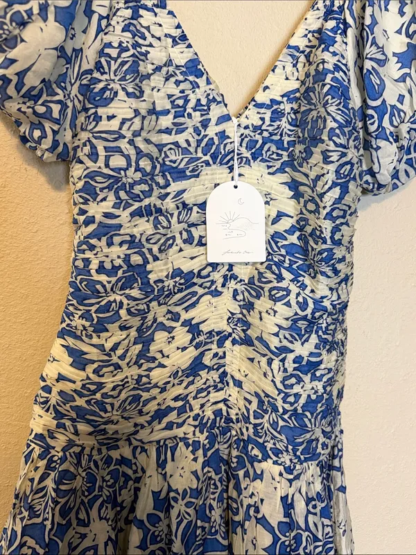 Fortunate one moonlight melody mini dress‎ blue Size Medium NWT - Image 6