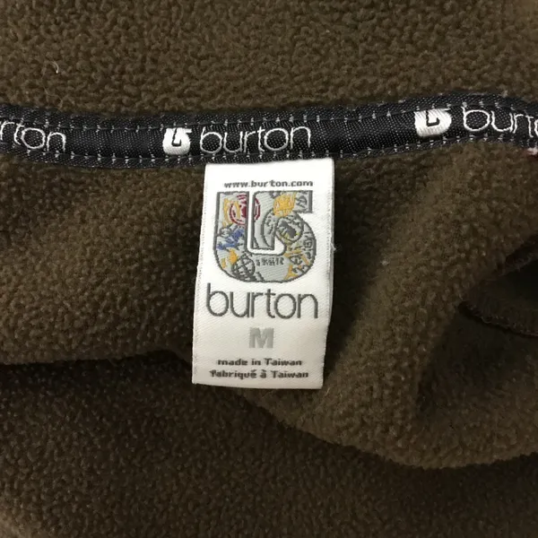 Burton Sweatshirt Size M Women's Zipp Up Fleece Brown Vintage Jacket Outdoor - Image 8