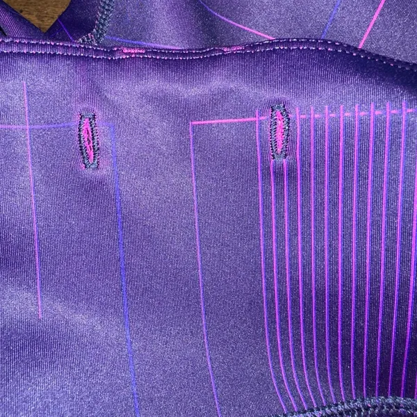 Brooks Women's Running Leggings Purple Geometric Activewear Size L No drawstring - Image 7