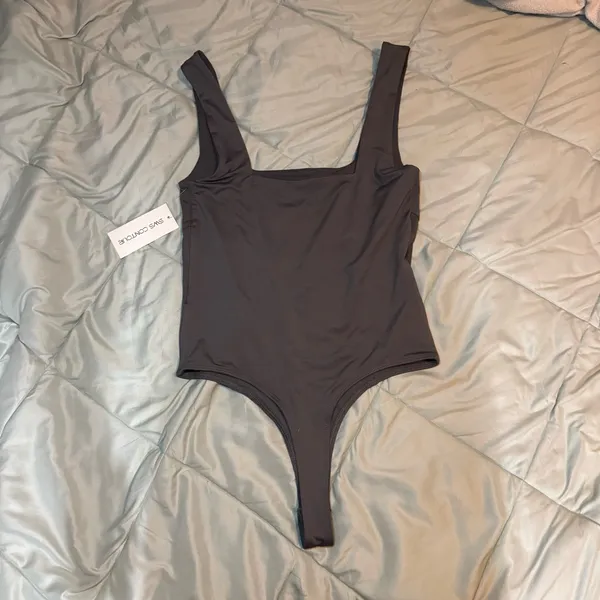Charlotte Russe SWS Contour Leptard Bodysuit Gray Seamless Small - Image 2
