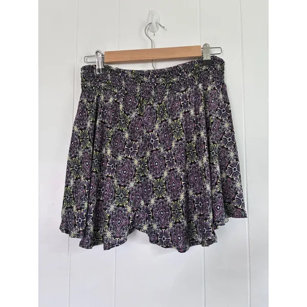 Free People Purple Kaleidoscope Medallion Off Shoulder Crop Top Shorts Set S/P - Image 6