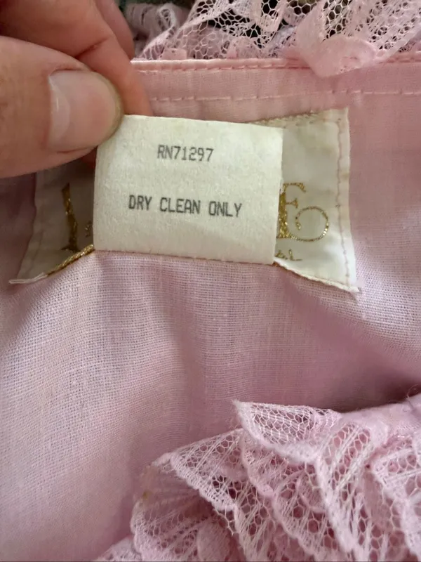 Vintage 80s Loralie Pink Southern Belle Bo Peep Prom Dress Gown XS - Image 13