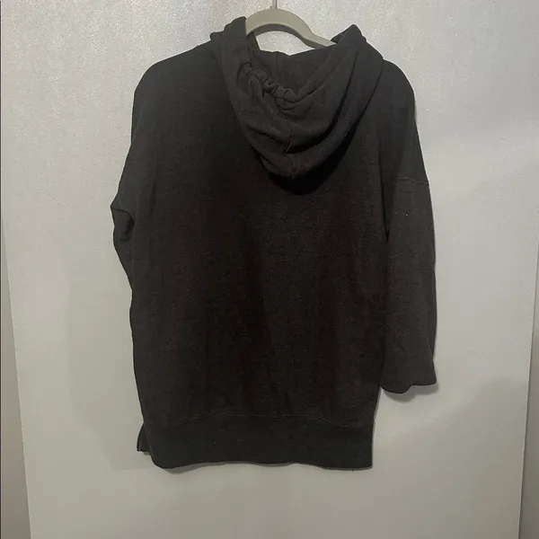 Aerie Womens Hoodie Charcoal Gray Side Zip Oversized Extra Small - Image 5