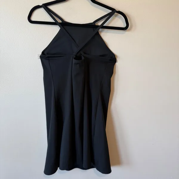 Madewell MWL Form‎ Exercise Dress Black High Neck Cross Back Activewear L/XL - Image 3