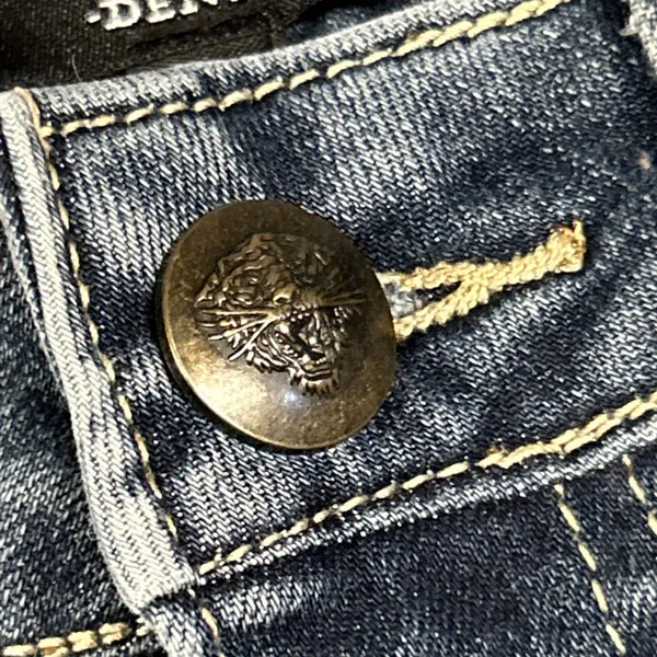 Ed Hardy Flare Jeans Womens 26 True Love Dagger Love Eternal Embroidered Y2K - Image 5
