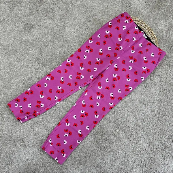 Boden Women’s Sorrento Kensington Floral Pants Trousers Mid Rise Stretch Pink 6R - Image 4