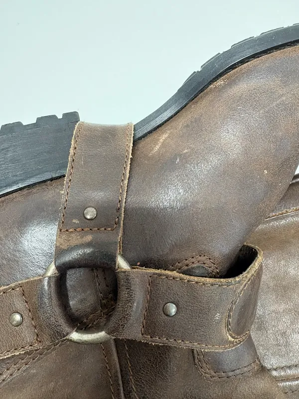 Cole Haan Harness-Style Brown Leather Riding‎ Boots - Size 37.5 - Image 11
