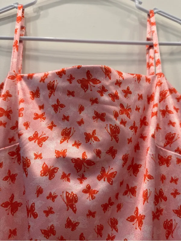 Urban Outfitters Light Pink and Orange Butterfly Print Mini Dress - Image 9