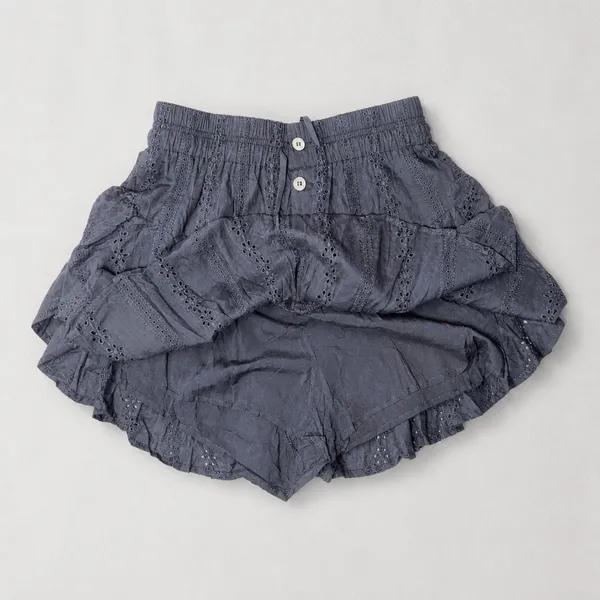Klesis Black Eyelet Button Front Skort Size S - Image 4