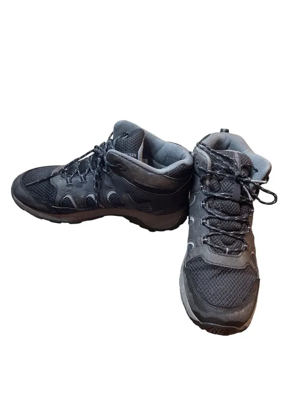 Merrell black gray waterproof wms man made ankle hiking boots sz 7M SKU 10-333 - Image 2