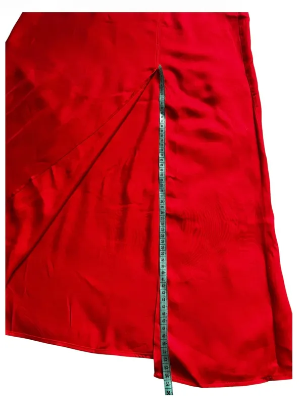 NWT OXXO Catch The City Asymmetric High Waist Red Long Skirt M - Image 5