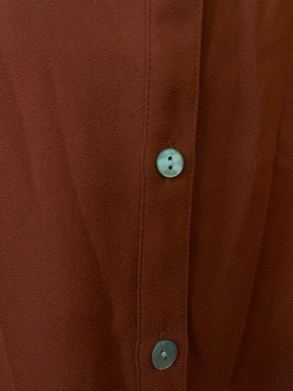 J Jill Top Womens Rust Orange Button Up Long Sleeve Classic XLP - Image 2