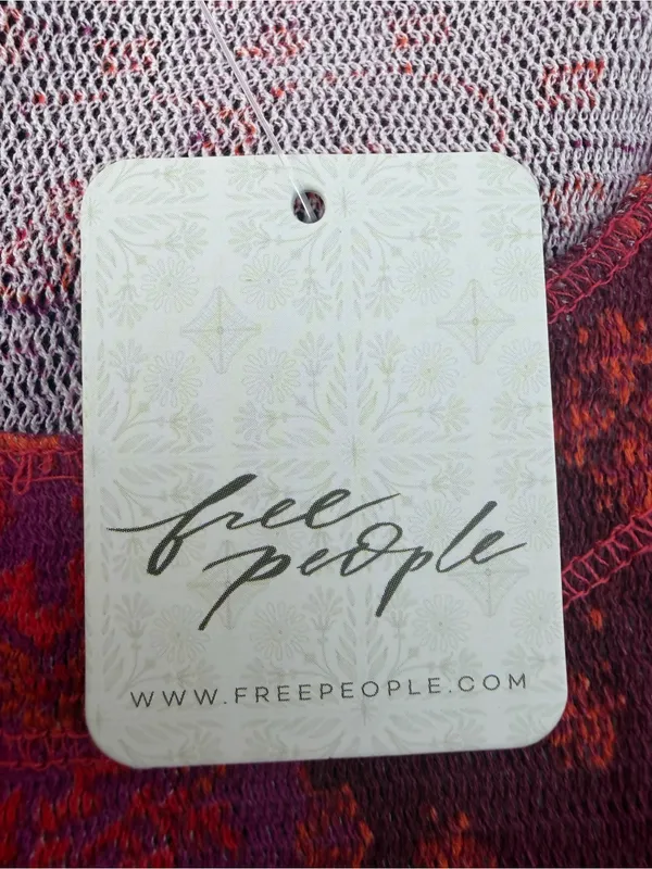 Free People Garner Mesh Patchwork Top XS NWT Sparkling Wine - Image 3
