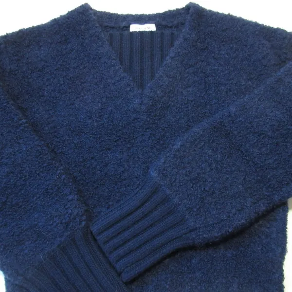 NWT Alexa Chung for Madewell Bobbie Sweater in Navy Blue Alpaca Boucle M - Image 8