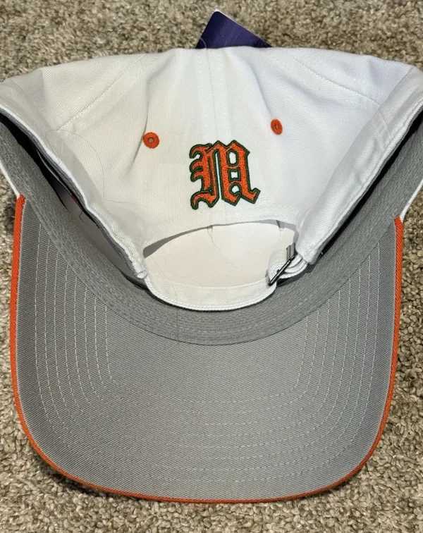 Adidas Miami hurricanes manic white and orange adjustable slouch hat - Image 3