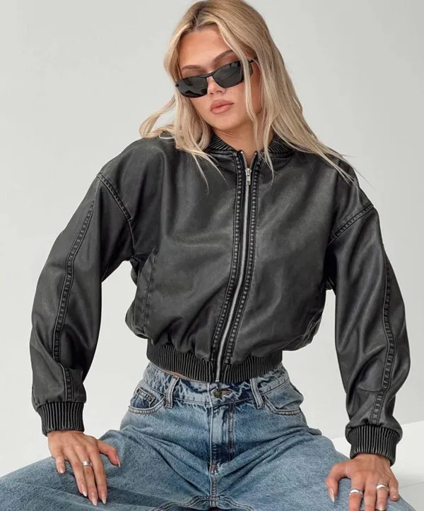 Princess Polly Leather Jacket - Image 3