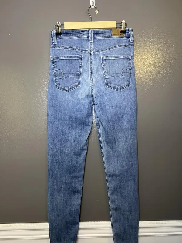 American Eagle Outfitters Highest Rise Jegging Jeans Womens 8 Med Wash Stretch - Image 4