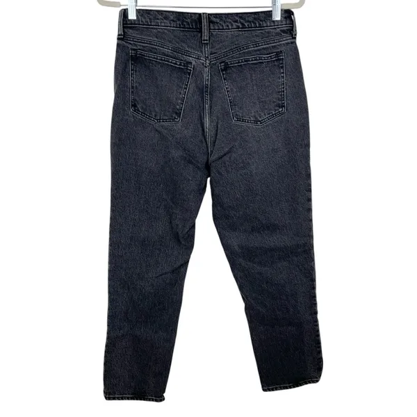 Abercrombie Straight Mid-Rise Jeans Curve Love 29/8 Short Black - Image 4