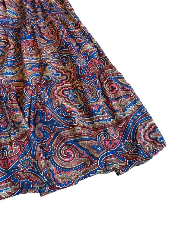 Paani Paisley Print Maxi Dress Halter Tiered Boho Sundress Tie Small Women's NWT - Image 5