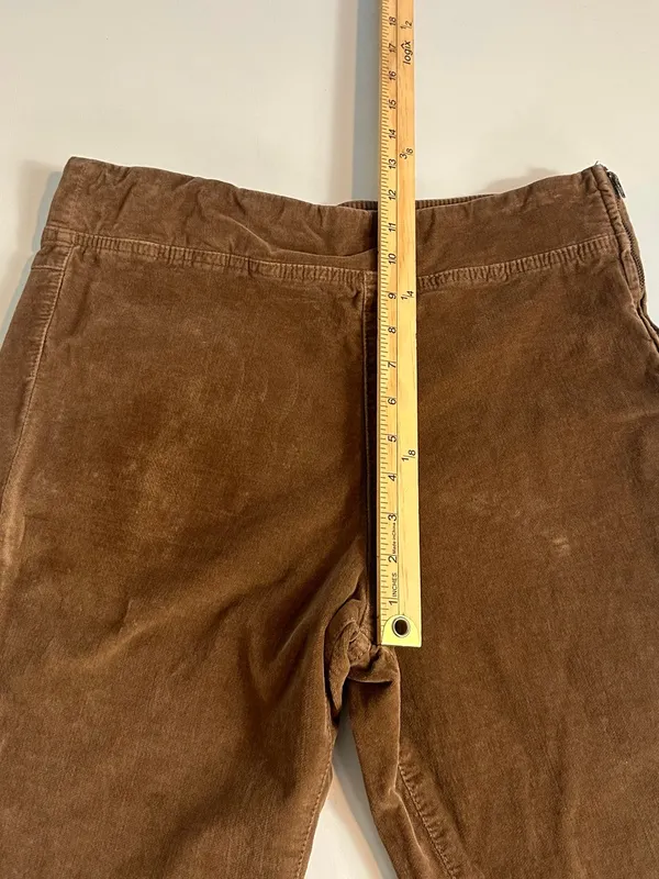 Free People In My Feelings Velvet Boho Distressed Crop Slim Flare Pants Size M - Image 8