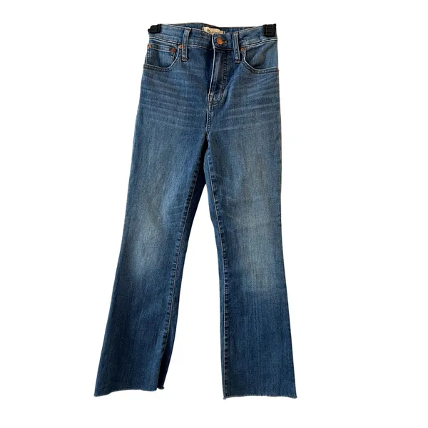 madewell Curvy Cali Demi-Boot Crop Jeans size 23 Blue - Image 4