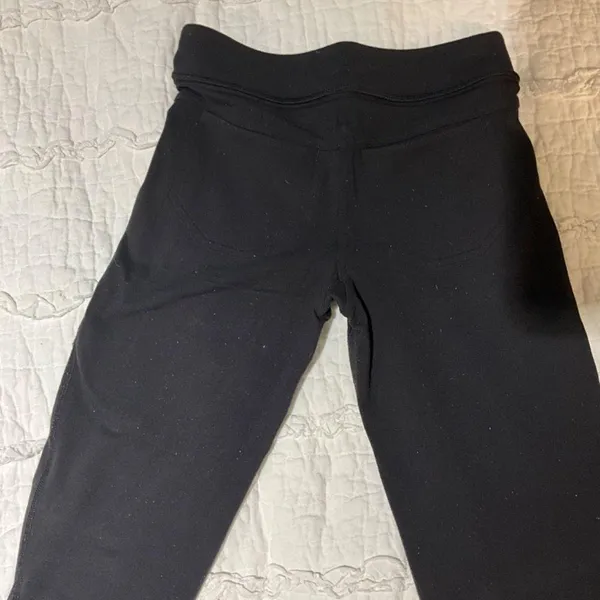 LULULEMON Black Long Leggings Back Pockets Size 2 - Image 7