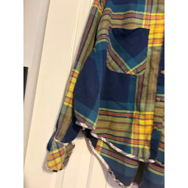 BDG Plaid Button Down Shirt Oversized Long Sleeve Casual‎ Top Women M - Image 5
