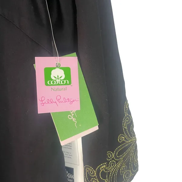 Lilly Pulitzer NWT Size 2‎ XS Shauna Black Gold Embroidered Tunic Dress - Image 6