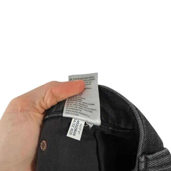 American Eagle 90s Bootcut Jeans Black‎ Distressed Mid Rise NEW Womens 4 Short - Image 10