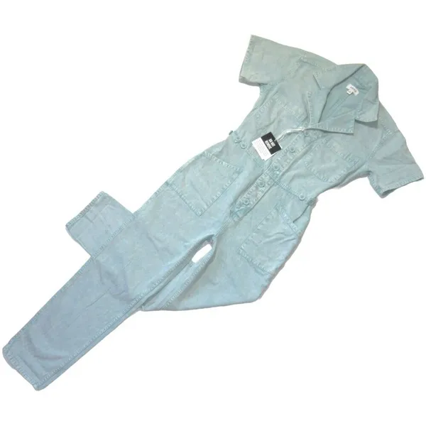 NWT Pistola Grover in Aqua Snow Acid Washed Relaxed Field Suit Jumpsuit XS - Image 3
