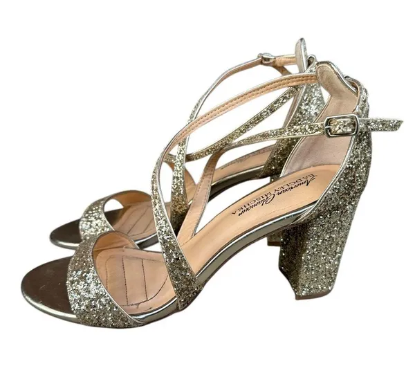Badgley Mischka Jewel Cook Metallic Glitter Evening Shoe Formal Wedding Cocktail - Image 5