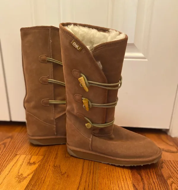 Emu Chestnut Button Boots Brown Size 8 - Image 2