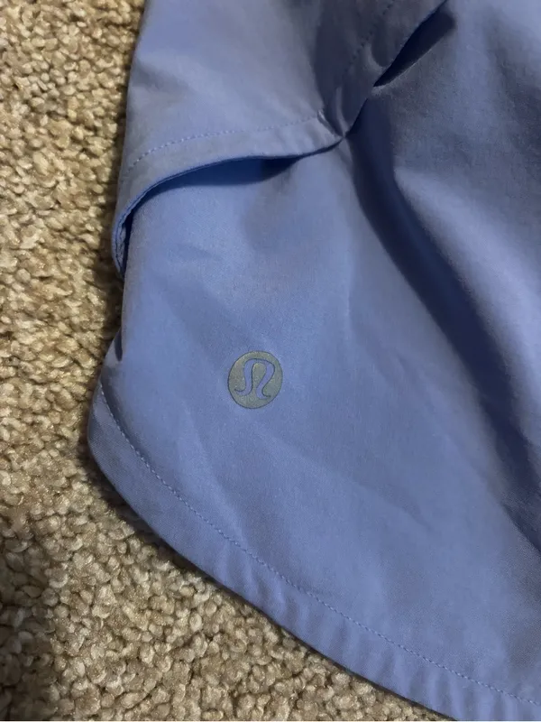 Lululemon Athletica Light Blue/Purple Hydrangea Speed Up MR 4” Lined Shorts - Image 6