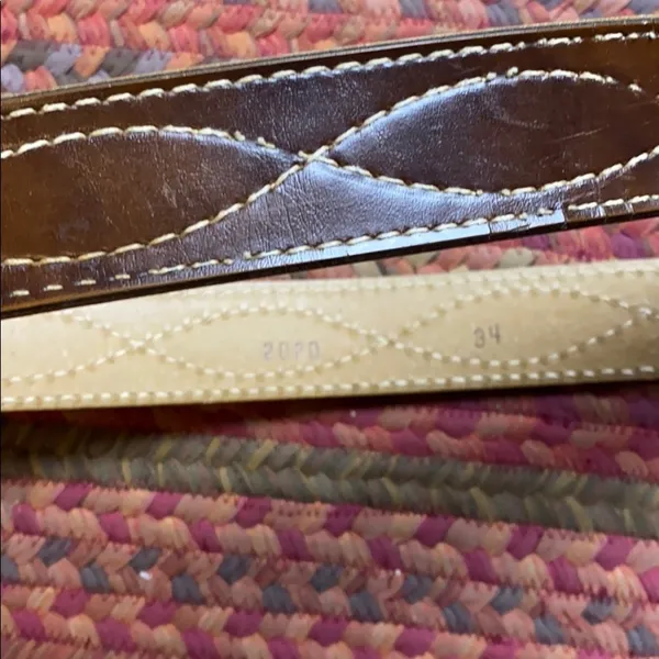 BROWN WESTERN LEATHER BELT - Image 3